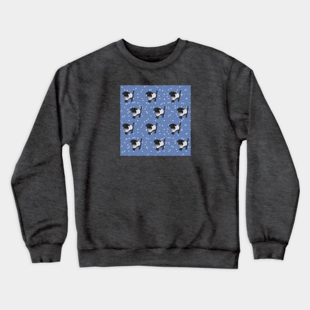 Christmas Winter Sweater Dog Pattern Crewneck Sweatshirt by ellenhenryart